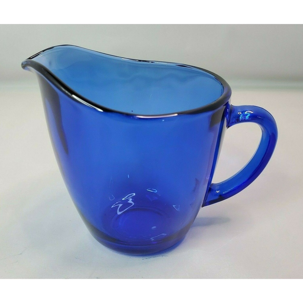 Vintage Anchor Hocking Cobalt Blue Glass Creamer / Pitcher